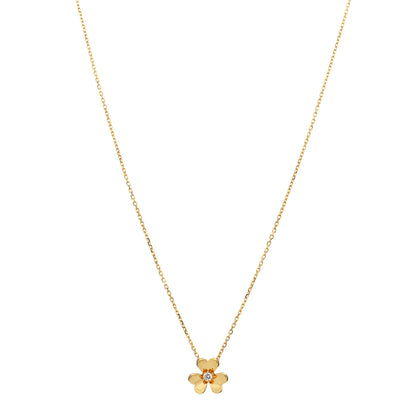 Van Cleef & Arpels 18K Yellow Gold Diamond Mini Frivole Pendant Necklace 1 of 6