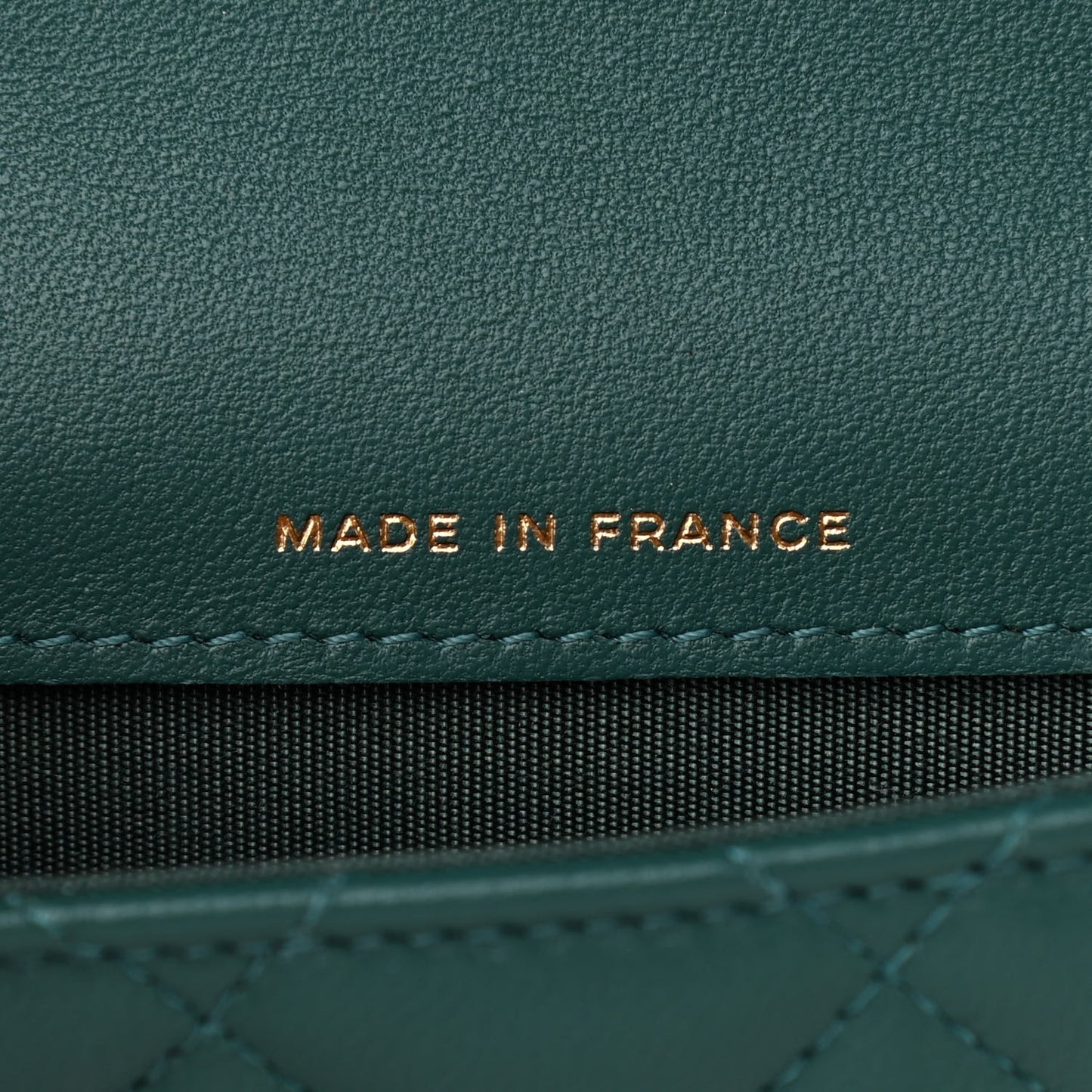Lambskin Quilted Top Handle Flap Coin Purse With Chain Green