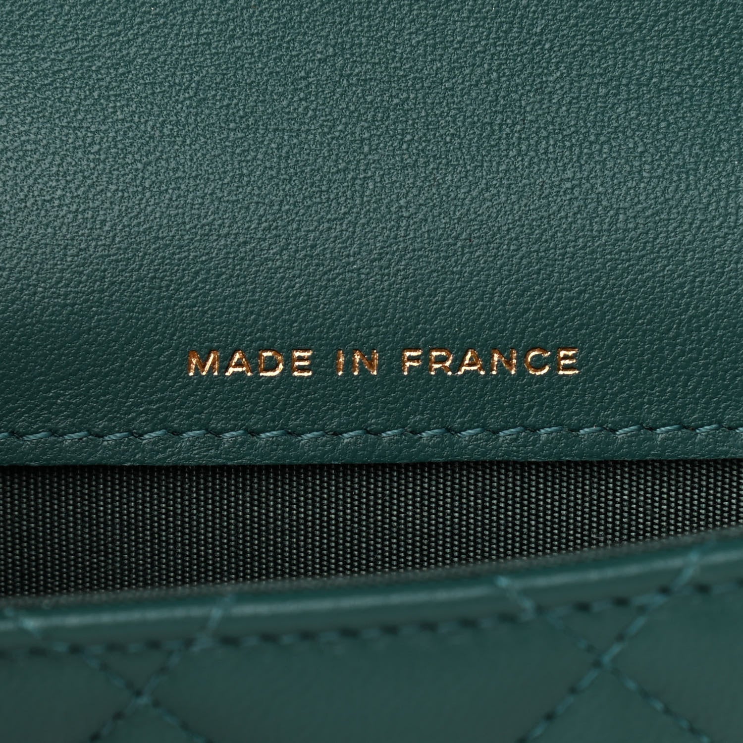 Chanel Lambskin Quilted Top Handle Flap Coin Purse With Chain Green 7 of 11
