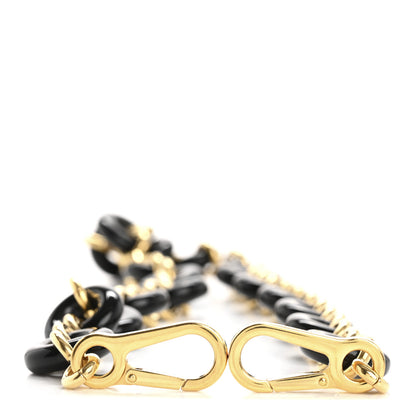 Loewe Brass Acetate Donut Chain Shoulder Strap Black Gold 3 of 4