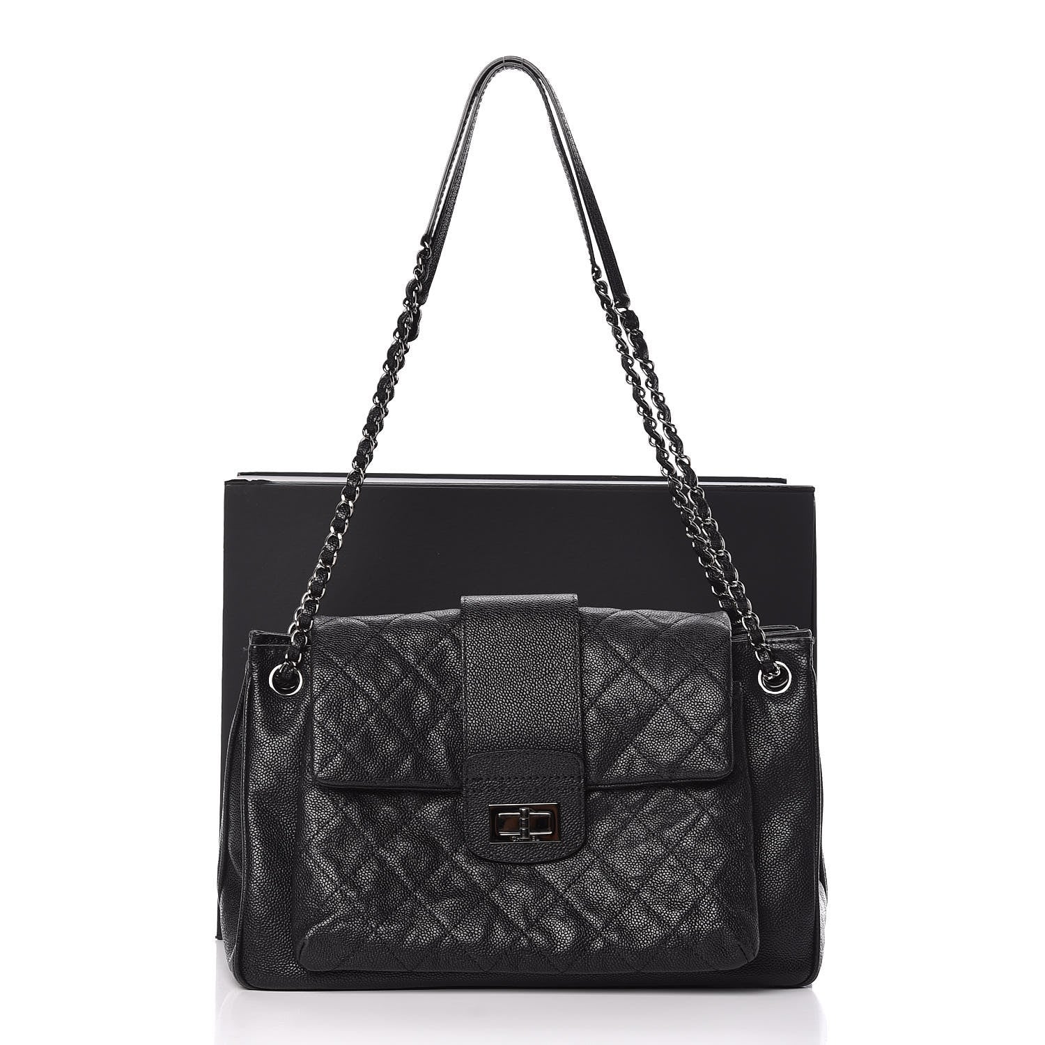 Chanel Caviar Mademoiselle Accordion Flap Black 13 of 13