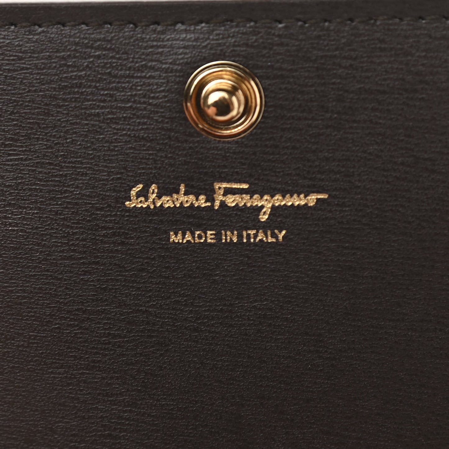 Calfskin City Wallet On Chain Black