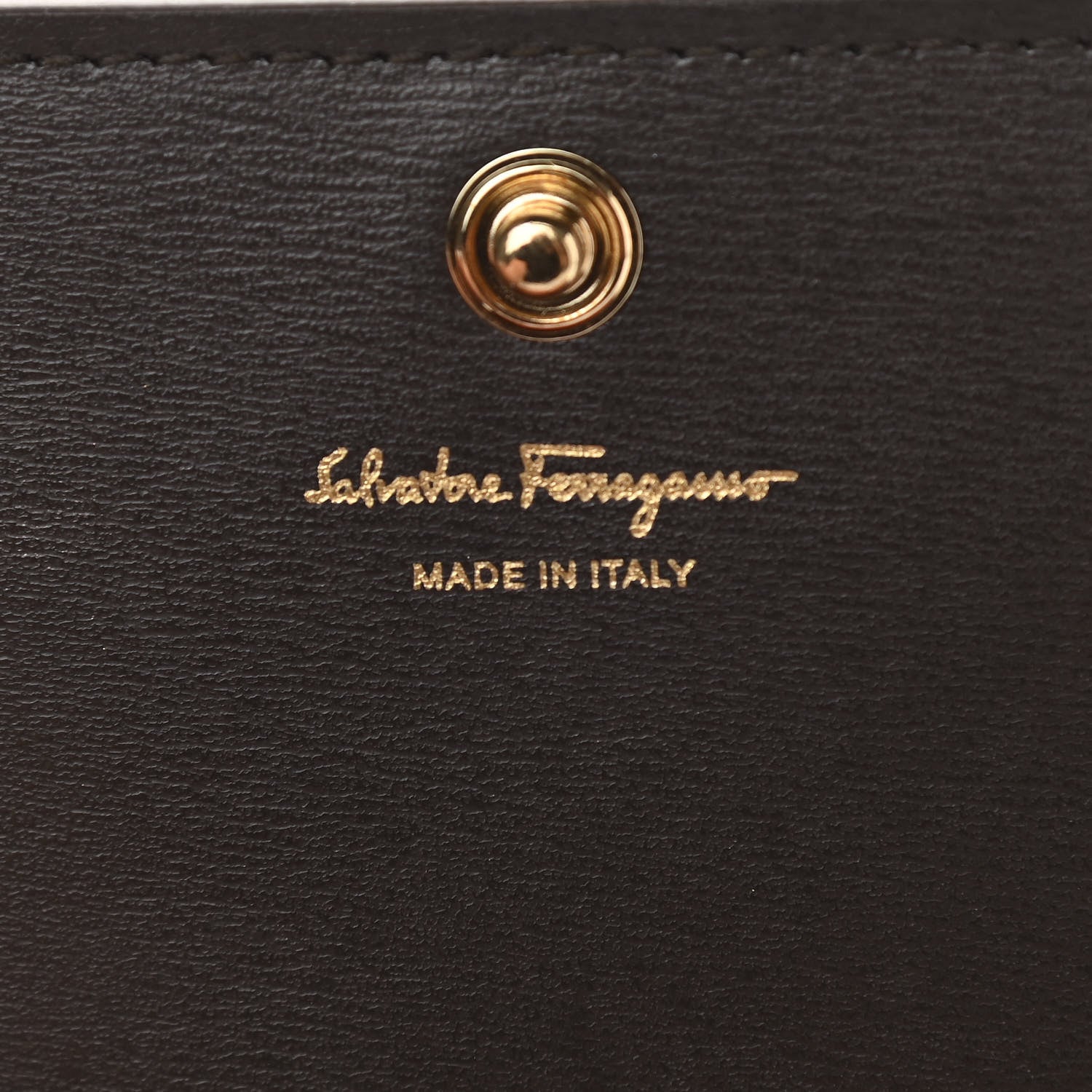 Salvatore Ferragamo Calfskin City Wallet On Chain Black 6 of 10
