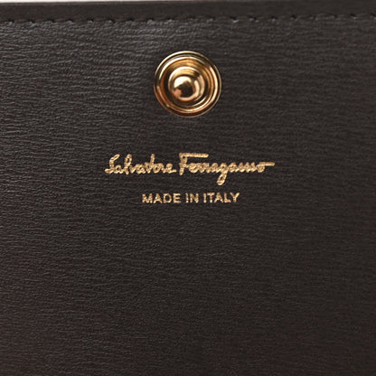 Salvatore Ferragamo Calfskin City Wallet On Chain Black 6 of 10
