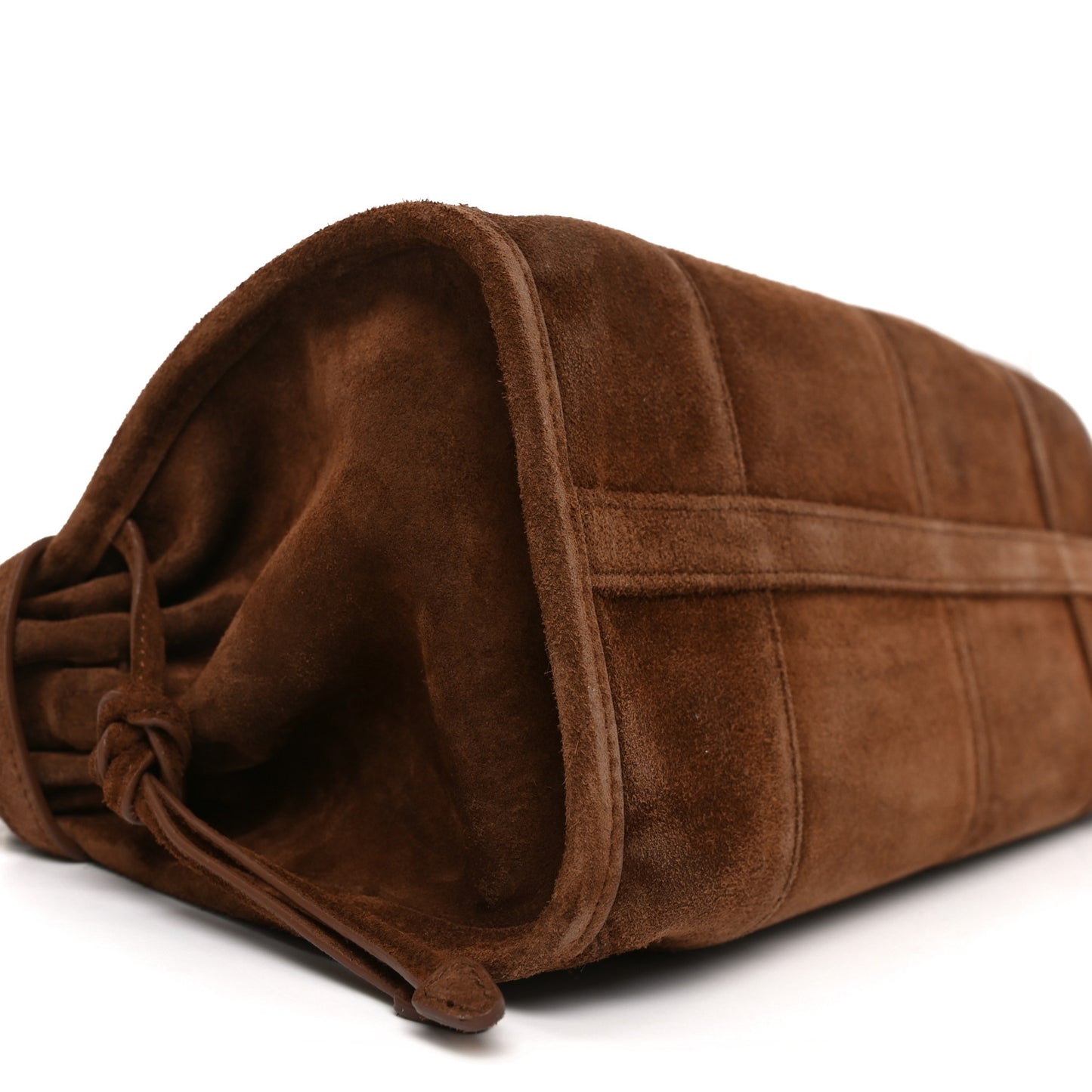 Suede Triangle Medium Bonnie Shoulder Bag Cacao