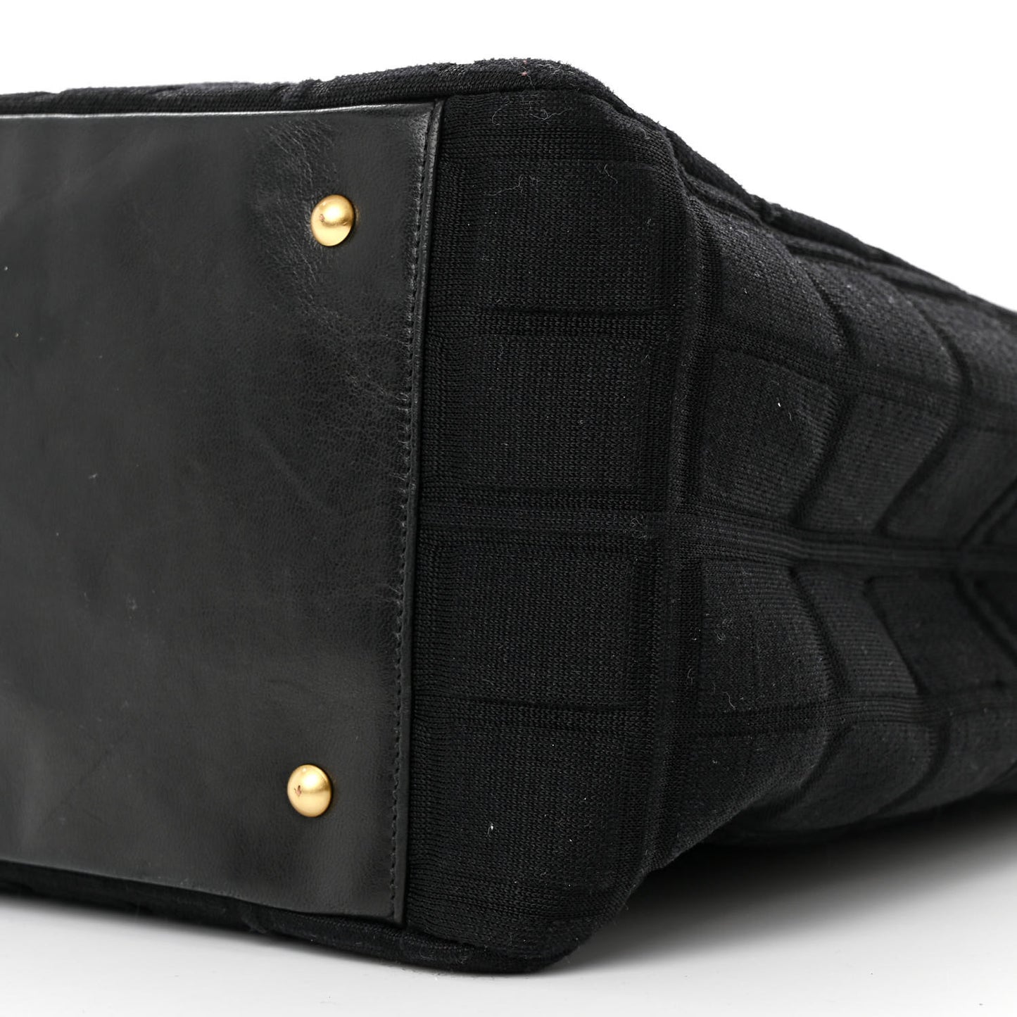 Jersey Chocolate Bar Quilted CC Shoulder Bag Black