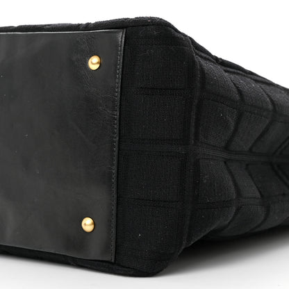 Chanel Jersey Chocolate Bar Quilted CC Shoulder Bag Black 10 of 11