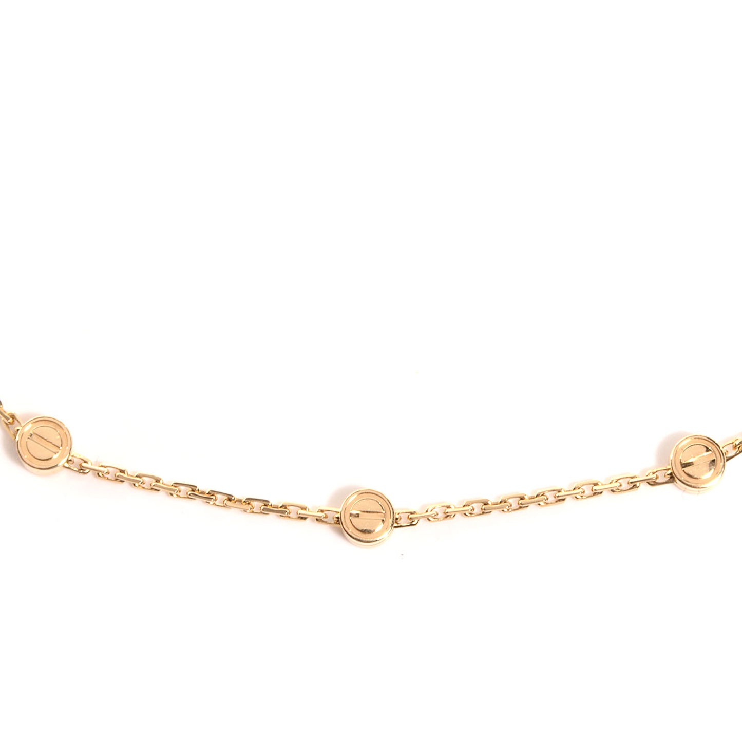 18K Yellow Gold Station LOVE Necklace