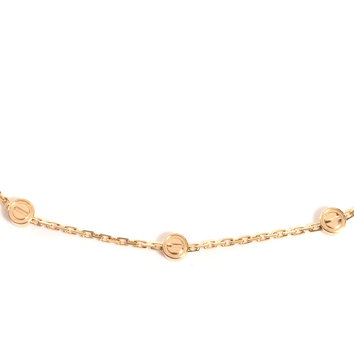 Cartier 18K Yellow Gold Station LOVE Necklace 3 of 8
