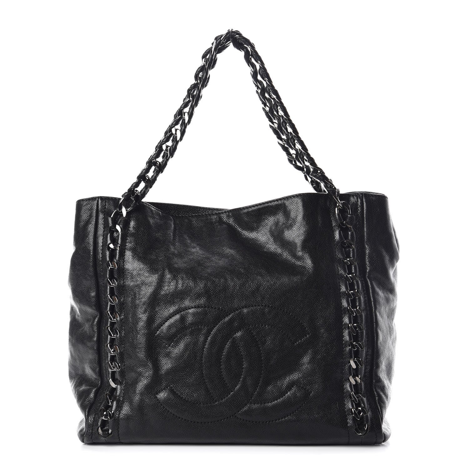Chanel Glazed Caviar Modern Chain Tote Black 1 of 11