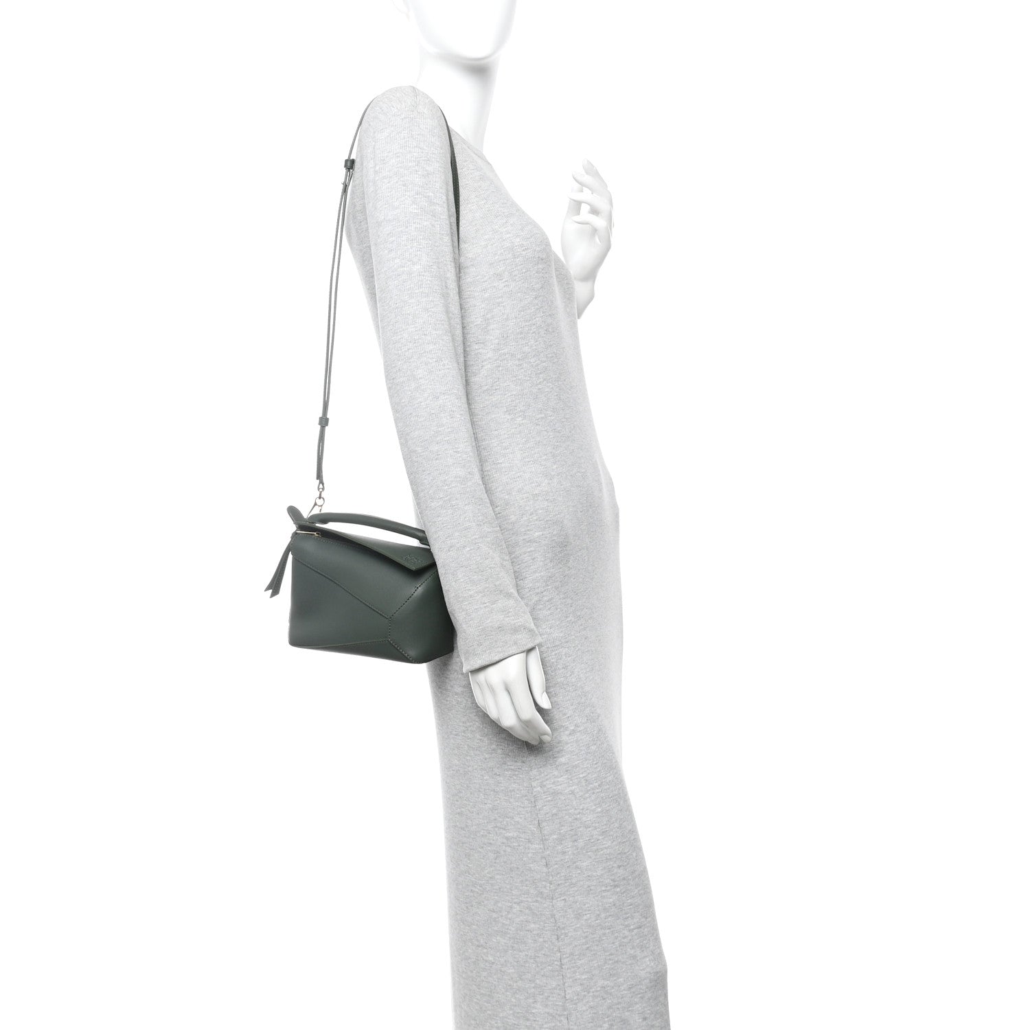 Loewe Calfskin Mini Puzzle Edge Bag Vintage Khaki 2 of 11