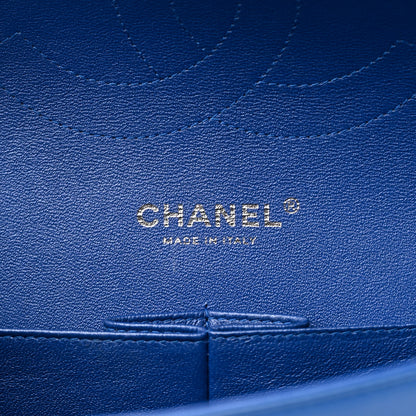 Chanel Patent Quilted Jumbo Double Flap Blue 6 of 13