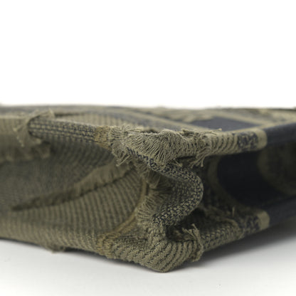 Christian Dior Canvas Embroidered Camouflage Mini Book Tote Green 9 of 11