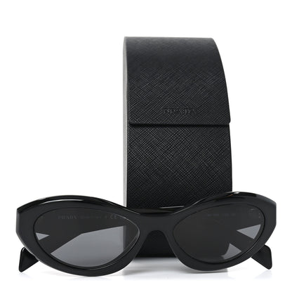 Prada Acetate Oval Sunglasses SPR 26Z Black 7 of 7