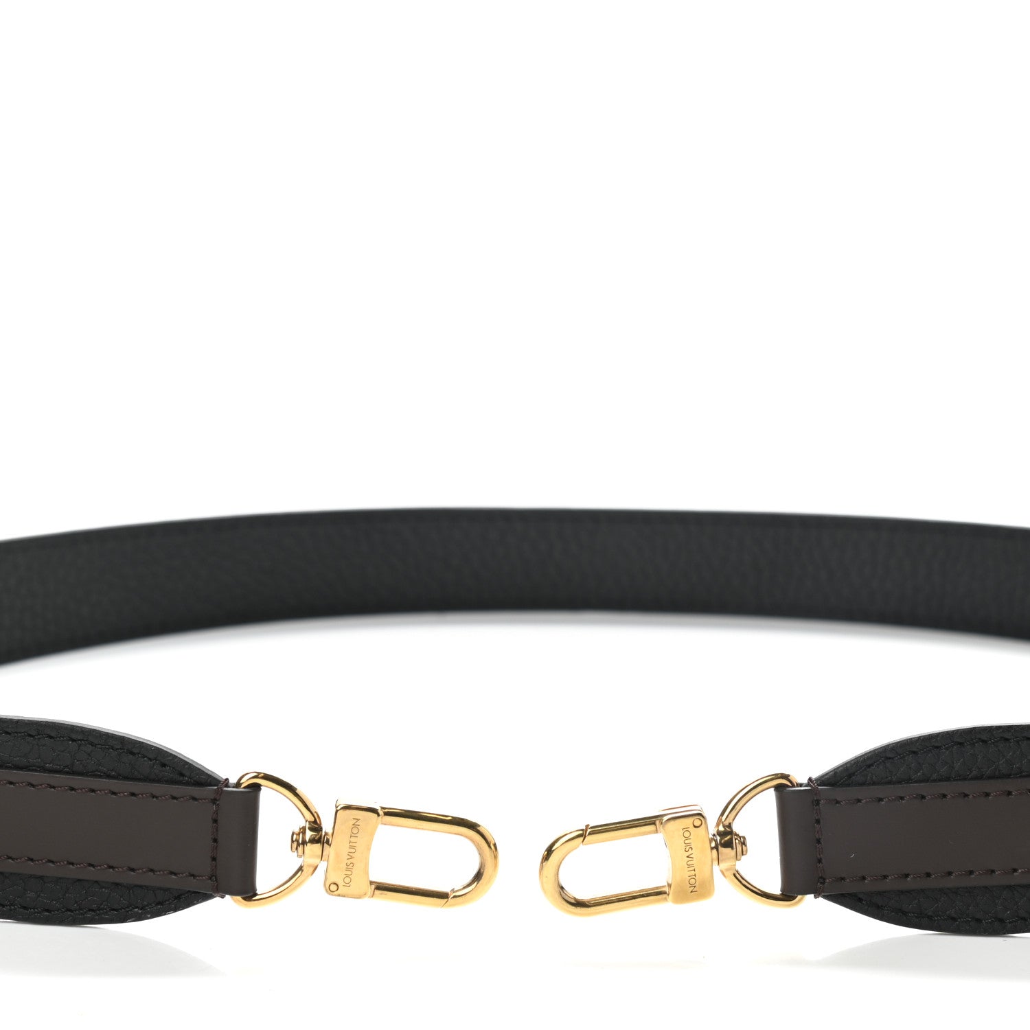 Louis Vuitton Calfskin Jersey Shoulder Strap Black 4 of 5