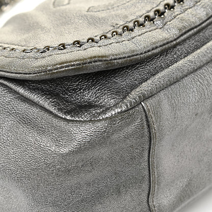 Chanel Metallic Deerskin Luxe Ligne Flap Silver 18 of 21