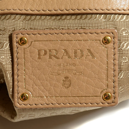 Prada Vitello Daino Double Zip Hobo Sabbia 7 of 10