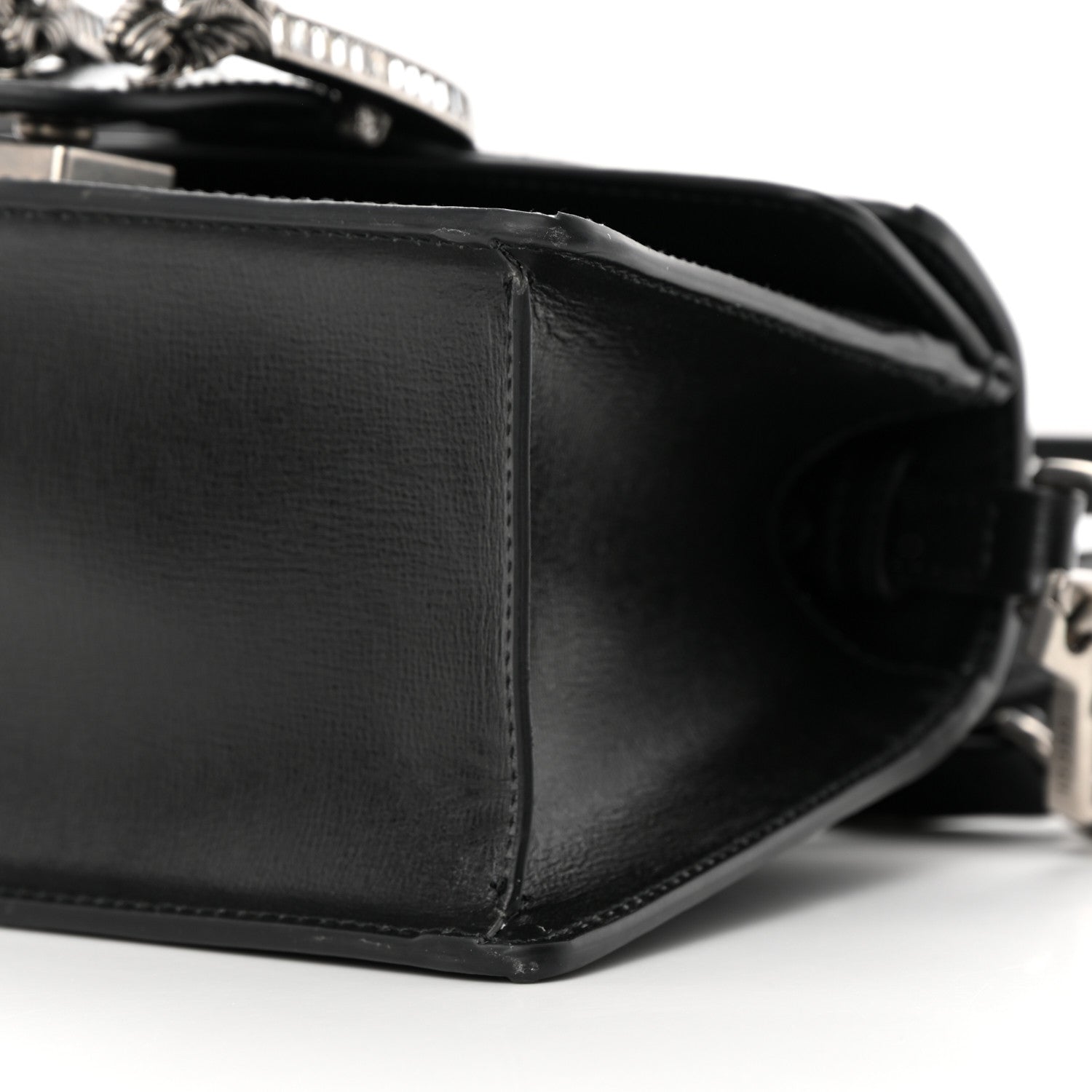 Gucci Satin Crystal GG Monogram Mini Dionysus Top Handle Bag Black 10 of 15