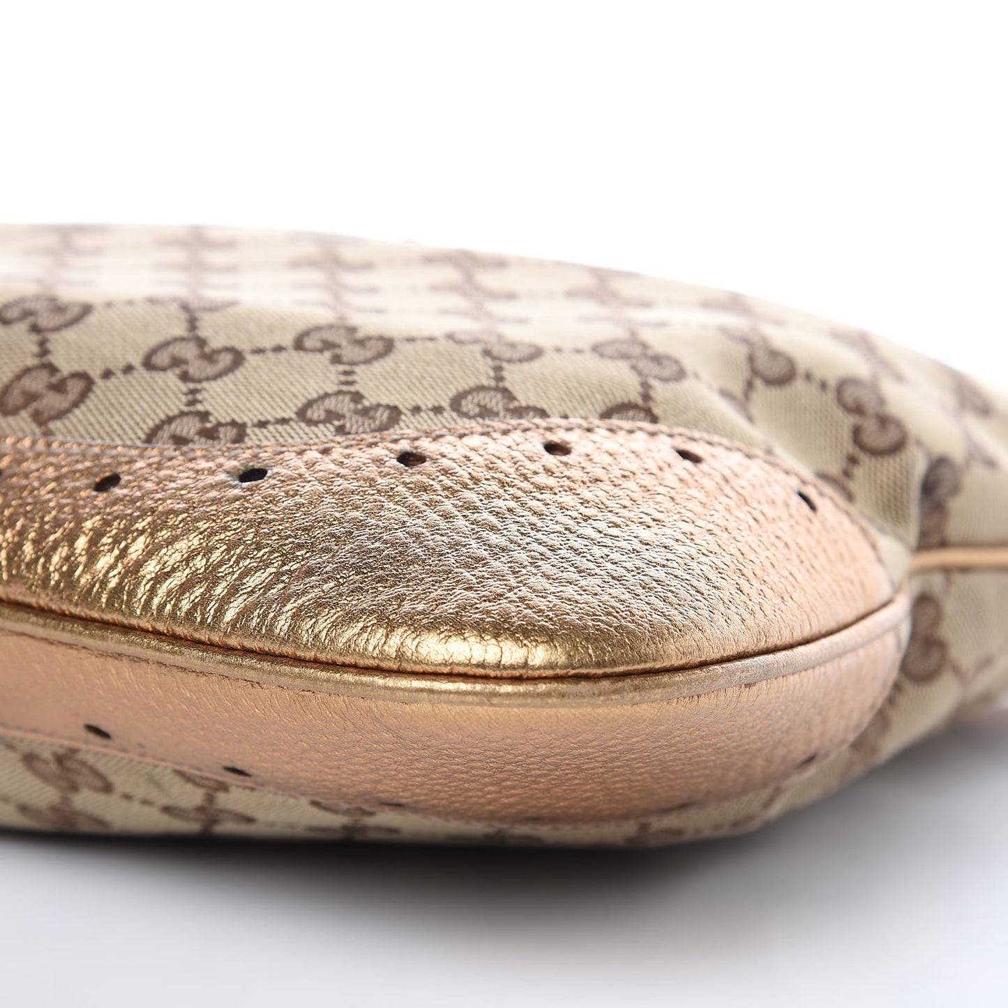 Monogram Punch Hobo Gold