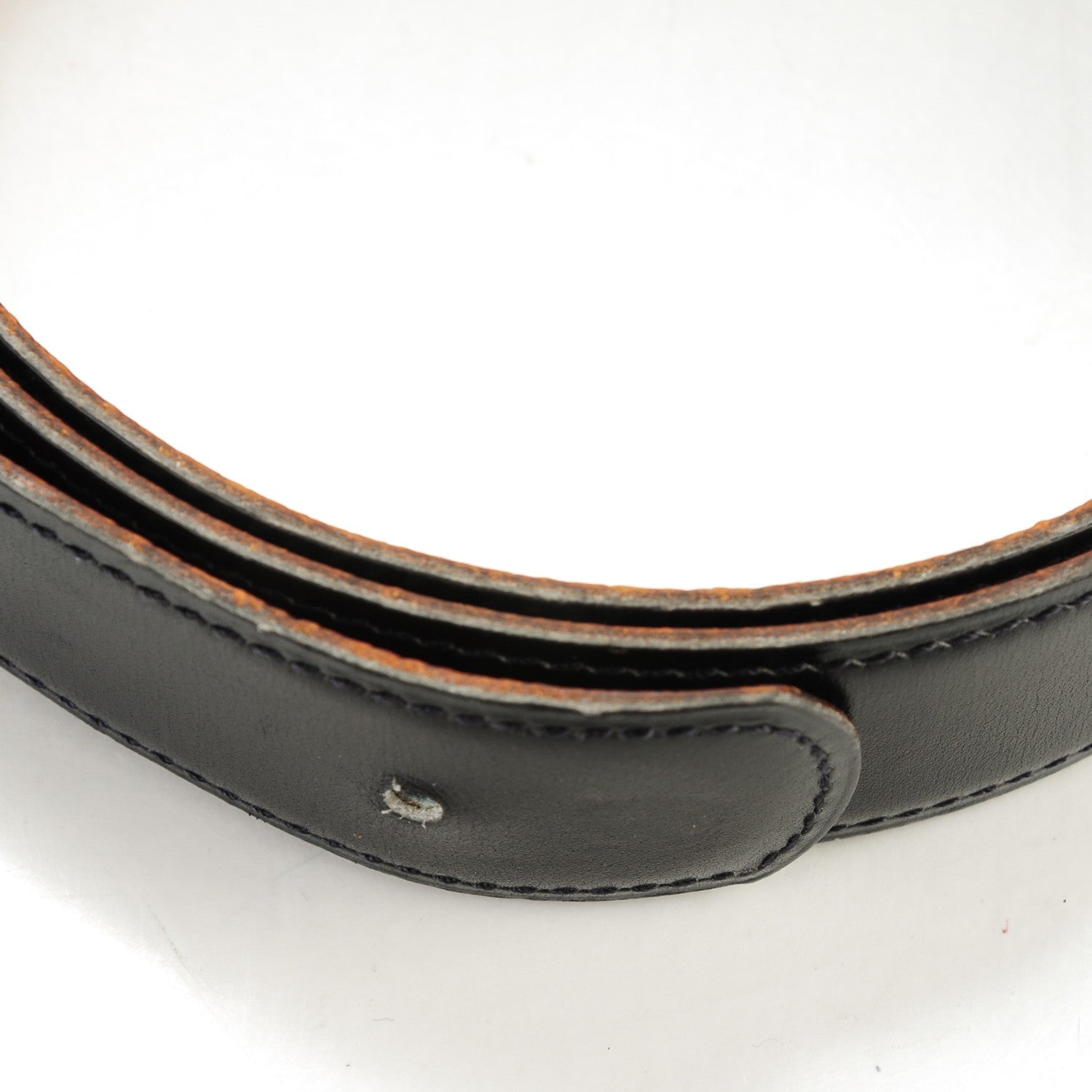Hermes Box Courchevel Reversible Horsebit H 32mm Belt 80 Noir Gold 8 of 10
