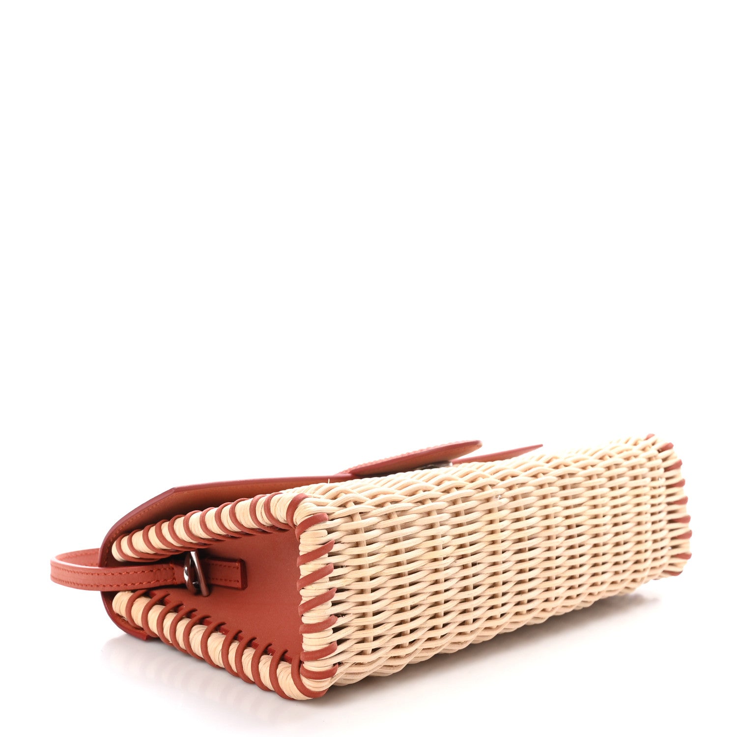 Jacquemus Wicker Nubuck Le Bambino Long Dark Red 4 of 9