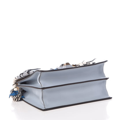 Fendi Vitello Liberty Whipstitch Bow Small Kan I Shoulder Bag Azzurro Polvere Multicolor 4 of 9