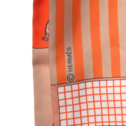 Hermes Silk Couvertures Nouvelles Twilly Orange Jaune Capucine 4 of 5