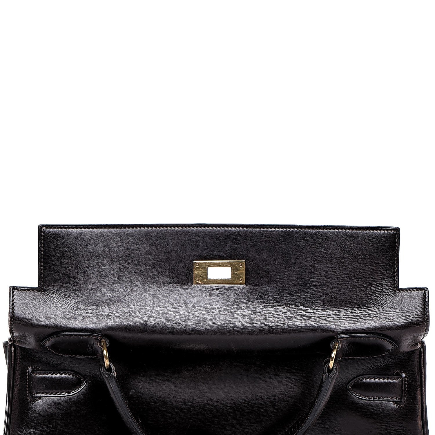 Hermes Box Kelly Retourne 32 Chocolate 9 of 53