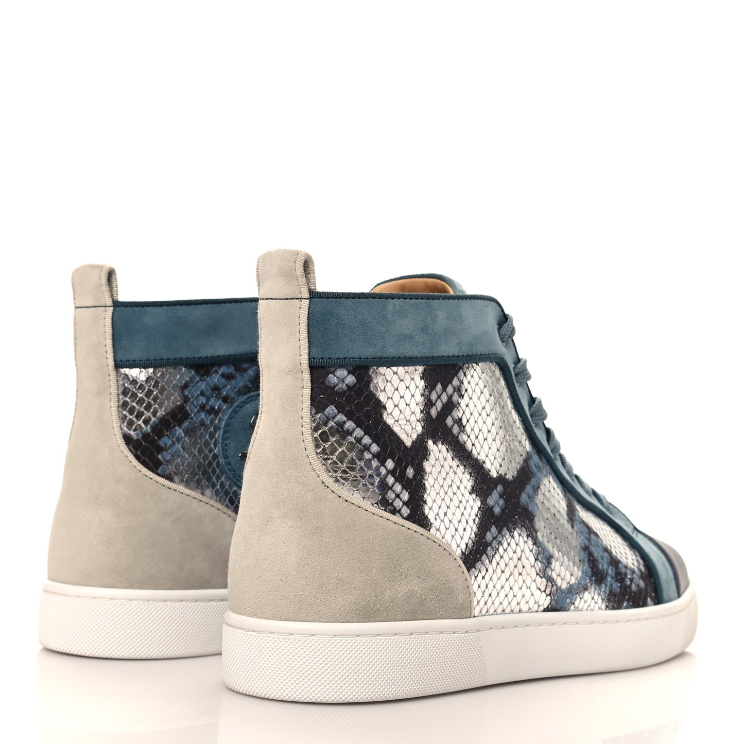 Metallic Calfskin Amazonia Suede Mens Louis Orlato Flat Sneaker 43.5 Multicolor