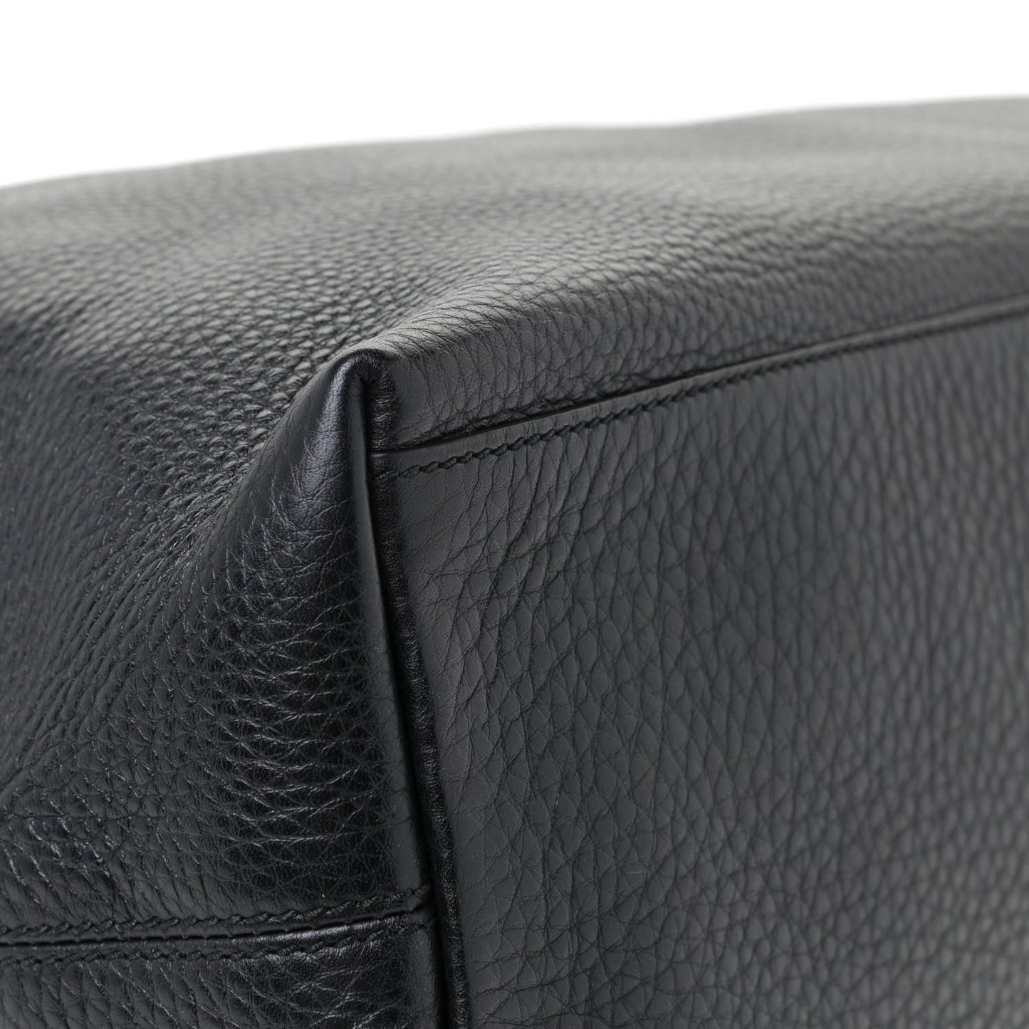 Pebbled Calfskin Medium Soho Chain Shoulder Bag Black