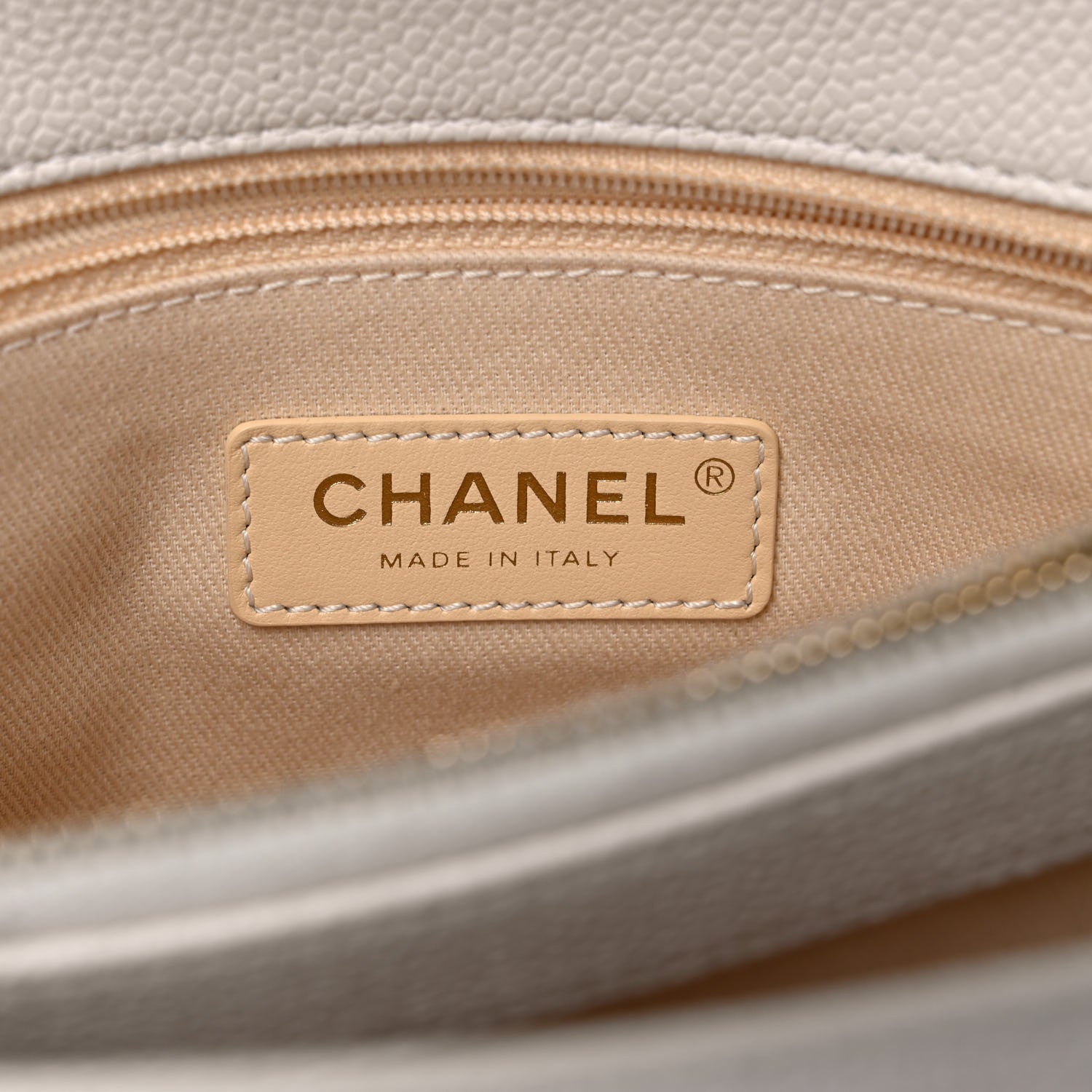 Chanel Grained Calfskin Small Stitched Flap White 6 of 15