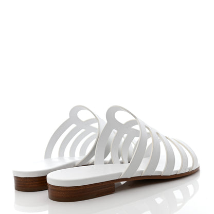 Hermes Calfskin Camelia Sandals 36 White 4 of 8
