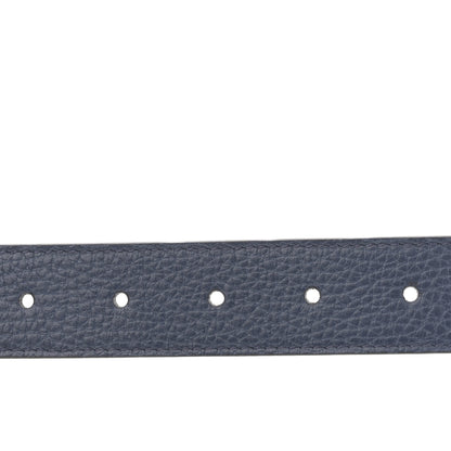 Gucci Calfskin Double G Reversible 37mm Belt 85 34 Petroleum Blue 3 of 5