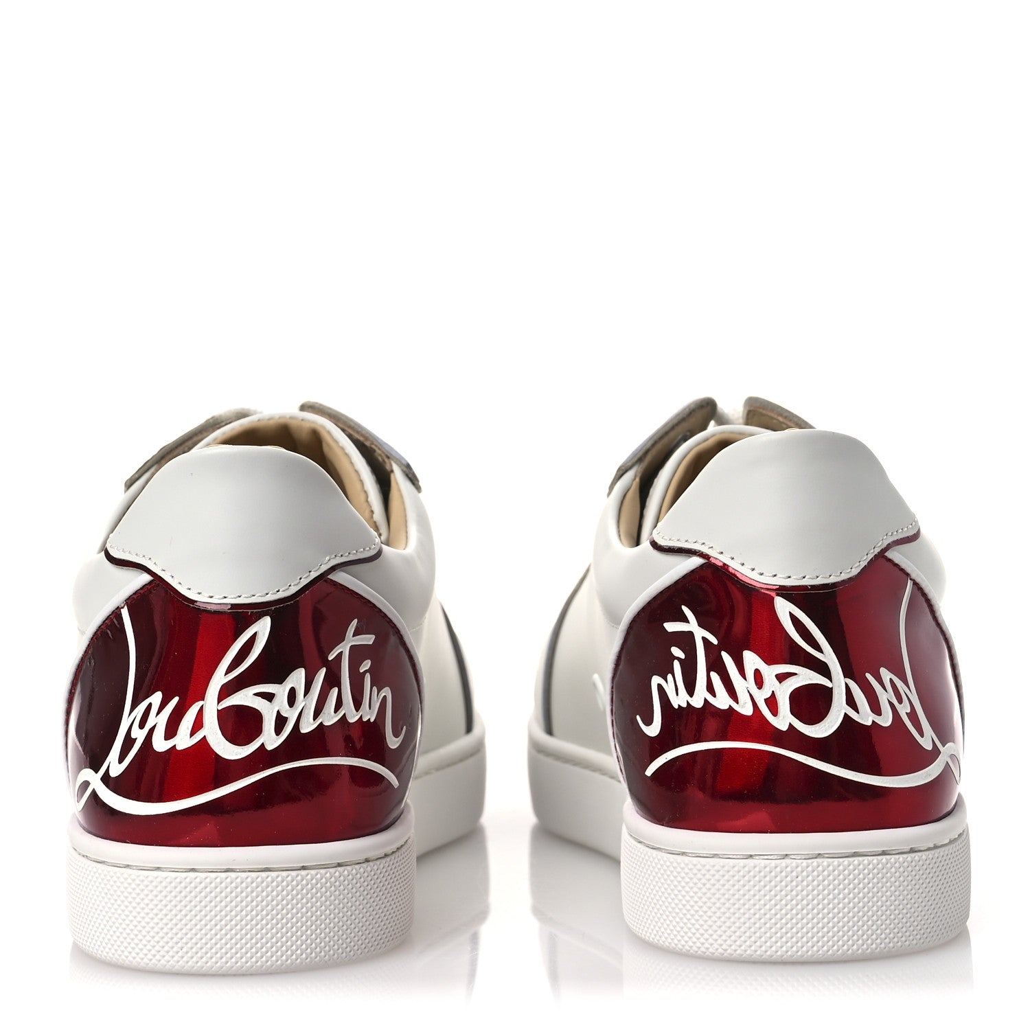 Christian Louboutin Patent Calfskin Womens Fun Vieira Flat Sneakers 40 White Loubi 6 of 12