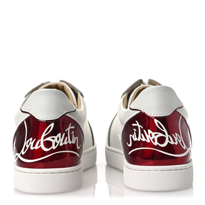 Christian Louboutin Patent Calfskin Womens Fun Vieira Flat Sneakers 40 White Loubi 6 of 12