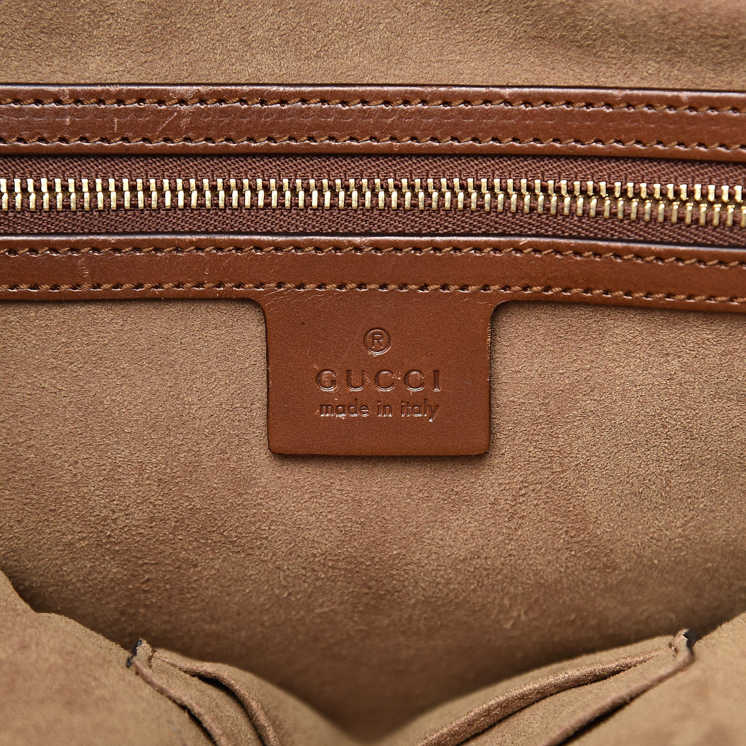Gucci GG Supreme Monogram Linea A Foldover Tote Brown 6 of 13