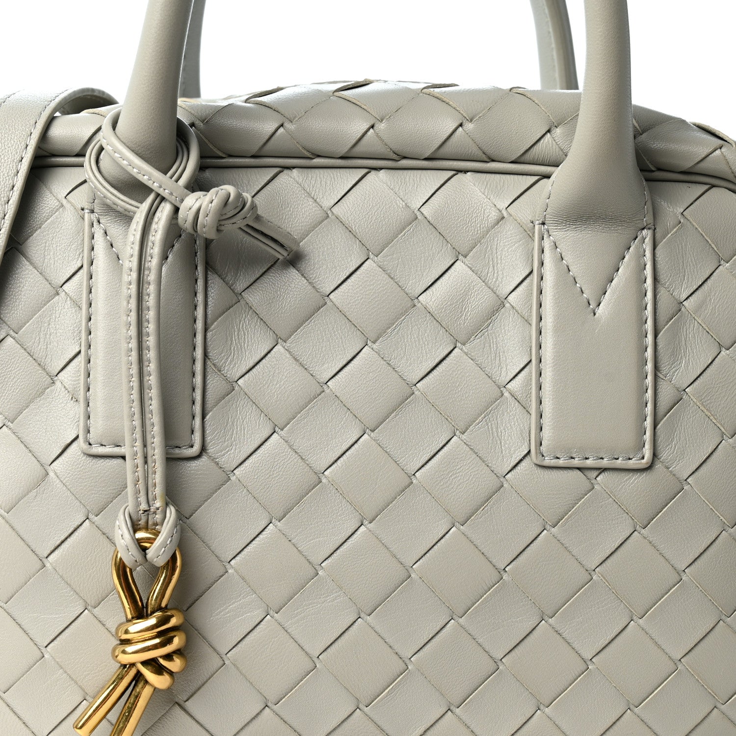 Bottega Veneta Lambskin Intrecciato Small Getaway Agate Grey 7 of 9