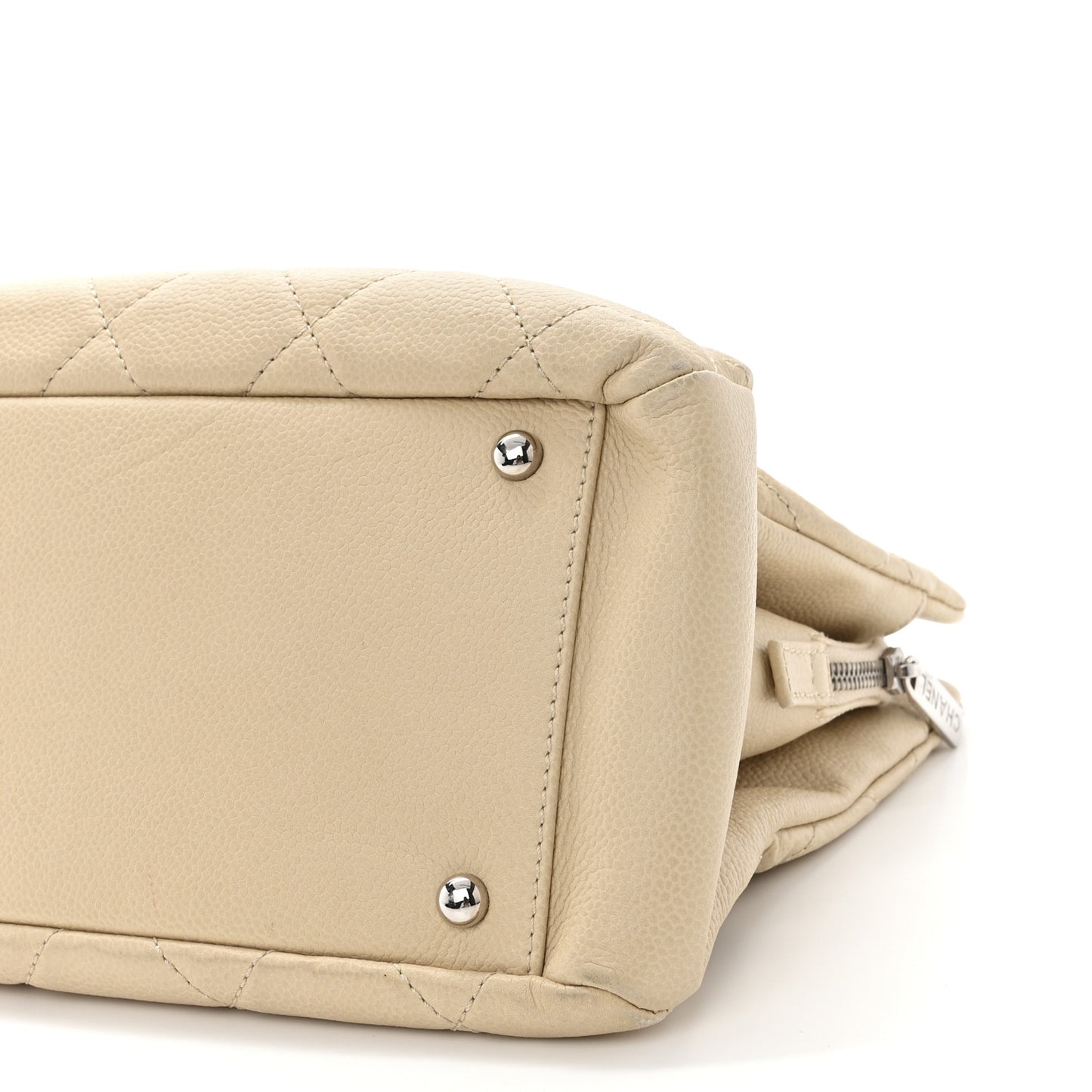 Caviar Quilted Petit Timeless Tote PTT Beige