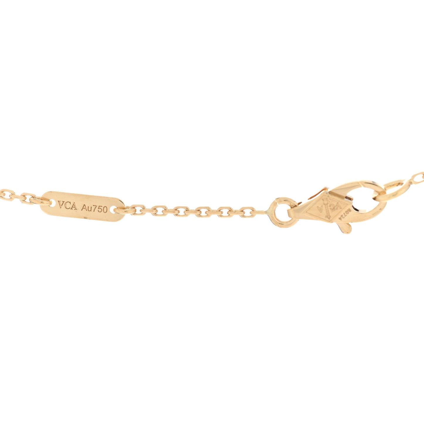 18K Yellow Gold Mother of Pearl Sweet Alhambra Pendant Necklace