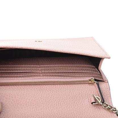 Gucci Dollar Calfskin Interlocking G Chain Wallet Soft Pink 4 of 9