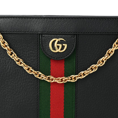 Gucci Calfskin GG Web Small Ophidia Chain Shoulder Bag Black 8 of 10