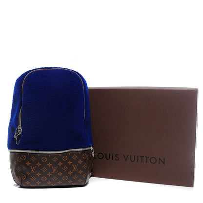 Louis Vuitton Shearling Monogram Marc Newson Fleece Pack Blue 5 of 8