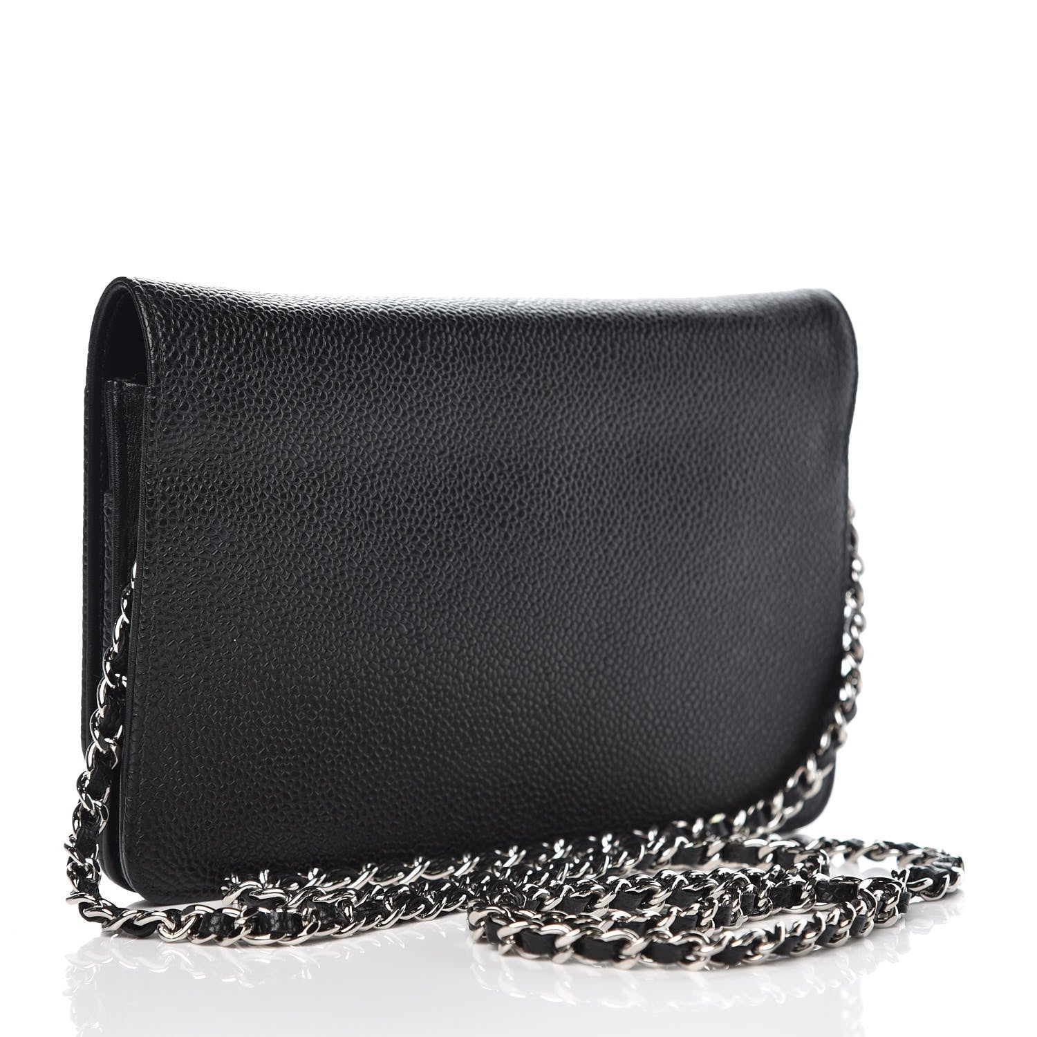 Chanel Caviar Timeless CC Wallet On Chain WOC Black 5 of 18