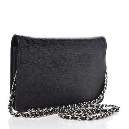 Chanel Caviar Timeless CC Wallet On Chain WOC Black 5 of 18