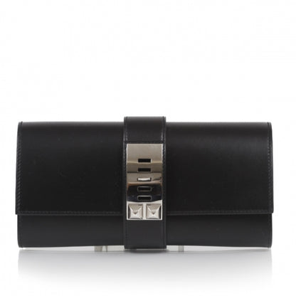 Hermes Box Leather Medor Clutch Black 1 of 11