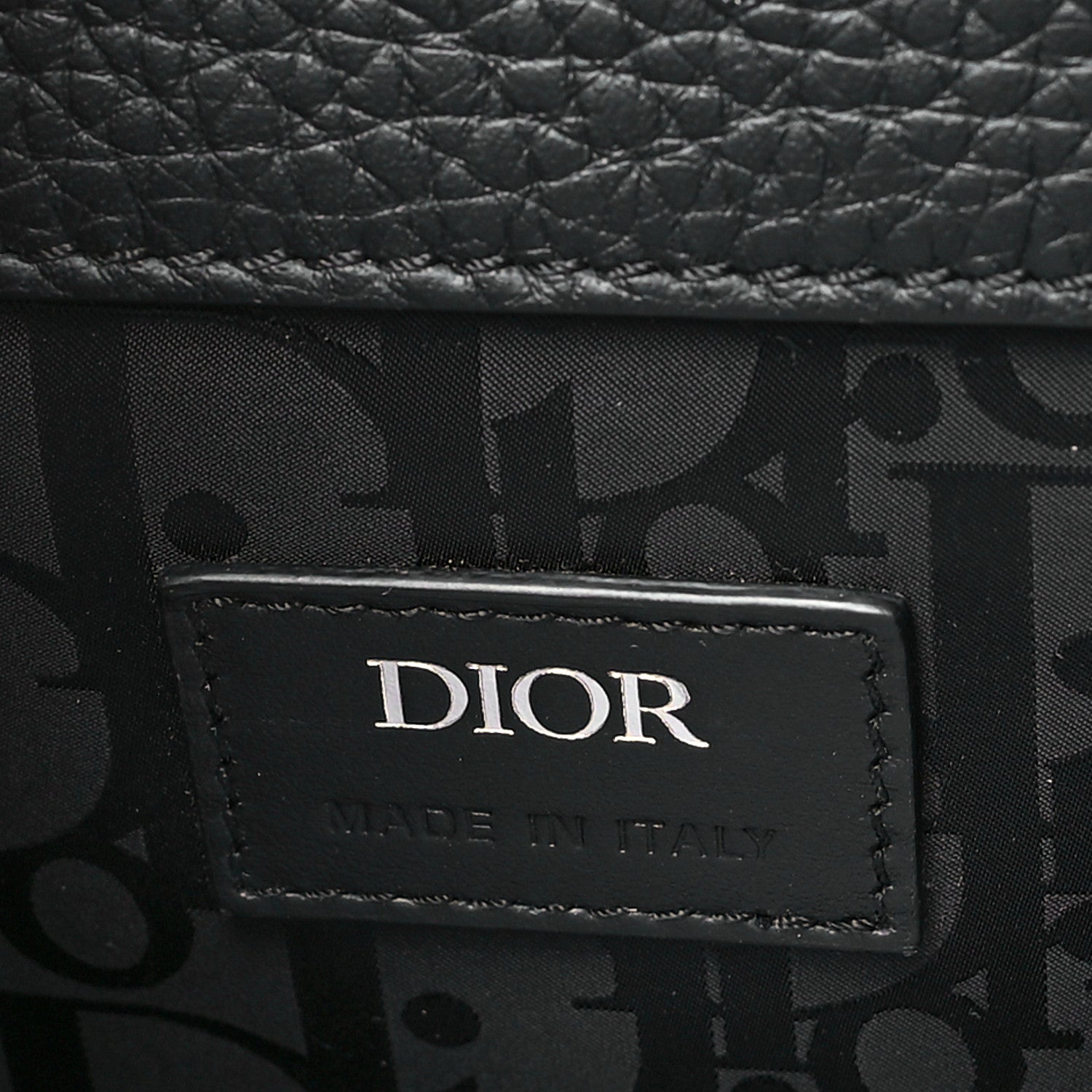 Christian Dior Grained Calfskin Mini Saddle Messenger Bag With Strap Black 6 of 11