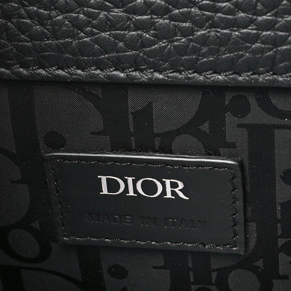 Christian Dior Grained Calfskin Mini Saddle Messenger Bag With Strap Black 6 of 11