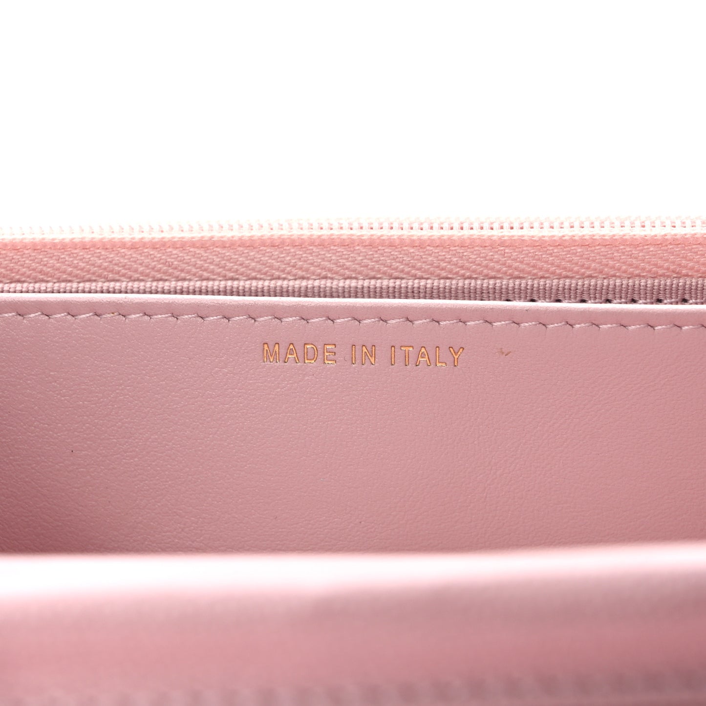 Caviar Quilted Studded CC Wallet on Chain WOC Light Pink