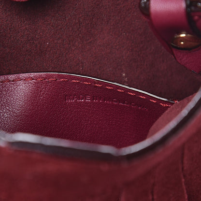 Burberry Suede Fringe Baby Bucket Bag Cherry 7 of 7