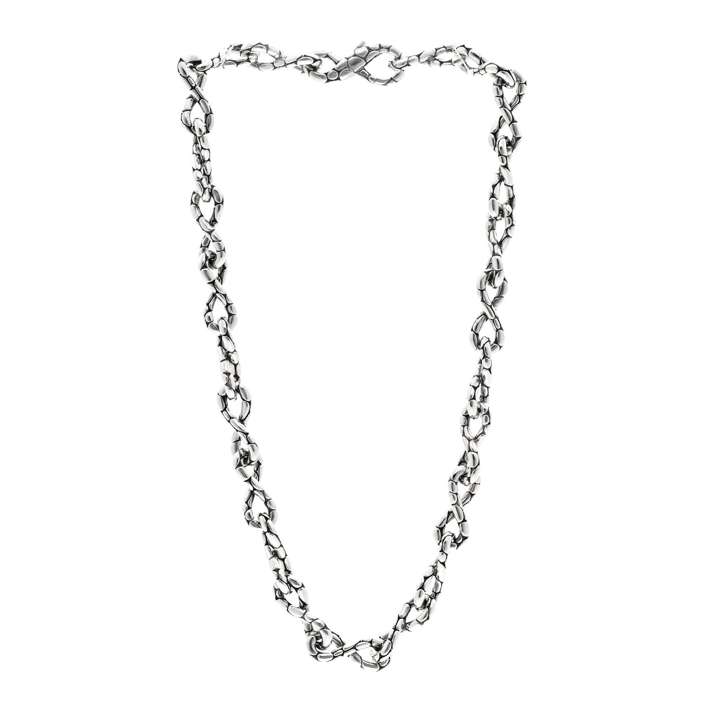 Sterling Silver Kali Pebble Infinity Chain Necklace